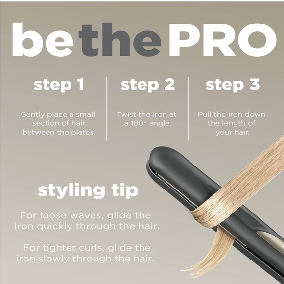 NIB INFINITIPRO BY CONAIR 1’ Tourmaline Ceramic Flat Iron - Picture 3 of 8